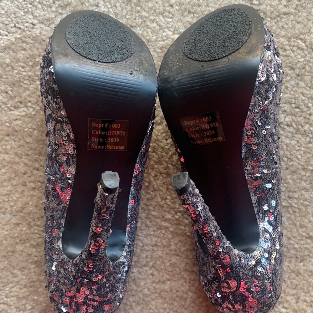 Bakers Platform Sequin Heels - image 5